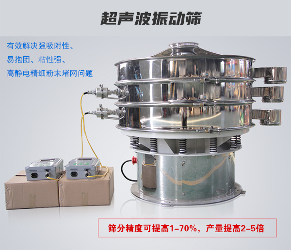 超聲波振動(dòng)篩有效解決強(qiáng)吸附性、易抱團(tuán)、粘性強(qiáng)、高靜電精細(xì)粉末堵網(wǎng)問(wèn)題